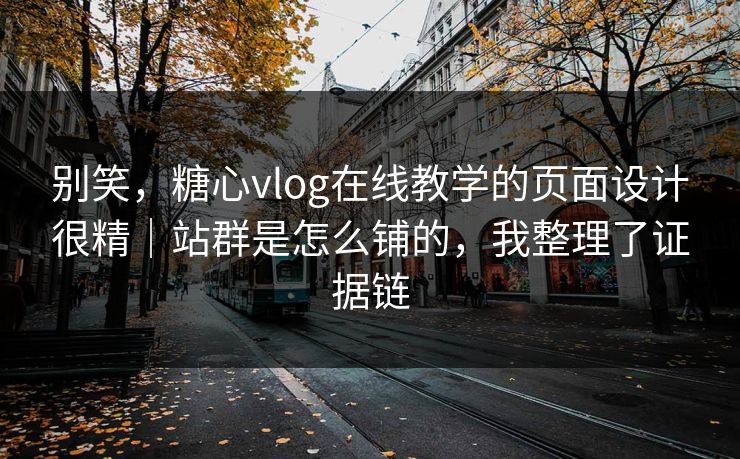 别笑，糖心vlog在线教学的页面设计很精｜站群是怎么铺的，我整理了证据链